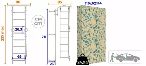 купить Шведская стенка Romana Next + (01.21.8.12.490.03.00-14) Pastel шведская стенка в Кишинёве 