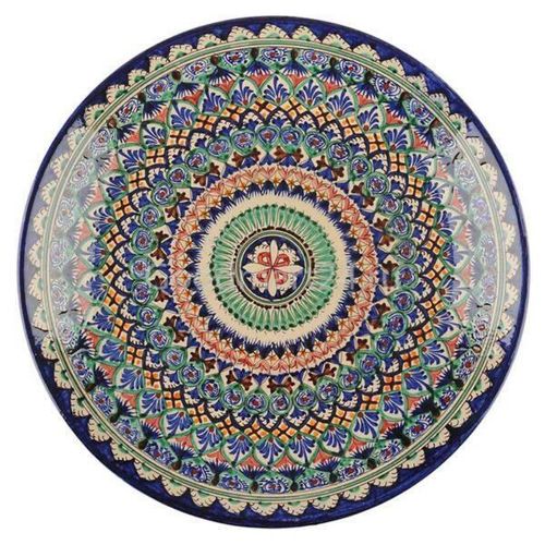 cumpără Farfurie Rishtan Ceramic Lyagan Mehrob 45cm, pictata manual, ceramica în Chișinău 