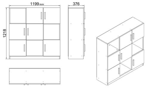 купить Комод Trendy VO7-OB 119x121x37cm, multifunctionala (GTR006707) в Кишинёве 