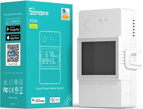 купить Выключатель электрический Sonoff Wi-Fi Smart Power Meter Switch POW Elite POWR316D 16A в Кишинёве 