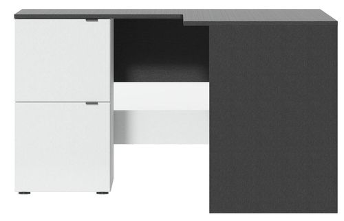 cumpără Masă de birou Fabrik Home Mateo, стол угловой 1300x750x1300 Чёрный ясень/Белый ясень în Chișinău 