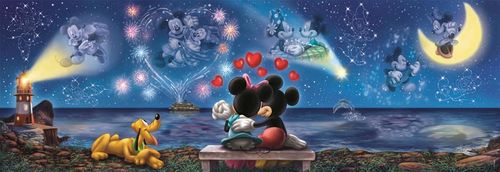 cumpără Puzzle Clementoni 1000 Panorama Mickey and Minnie (39503) în Chișinău 