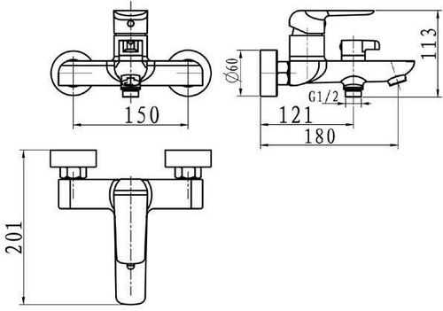 cumpără Baterie pentru cadă Ferro TINA 38020/1,0 în Chișinău 