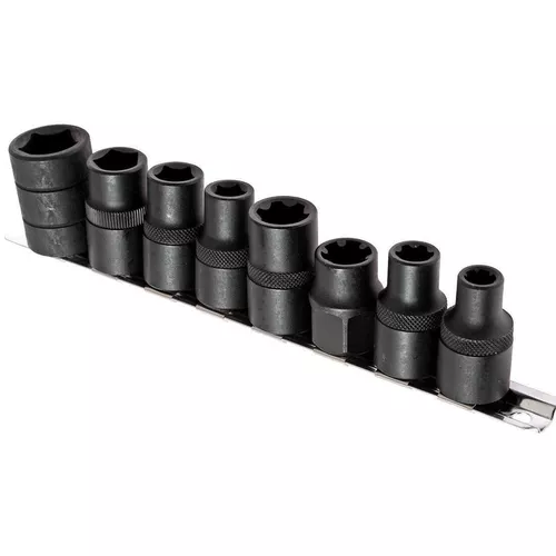 купить Набор головок, бит, насадок JTC JTC-4917S Набор спец. головок 1/2", RIBE: M6S, M8S, M10S, M12S; 5 гран.: 10, 12, 14, 19 мм (8 ед.) в Кишинёве 