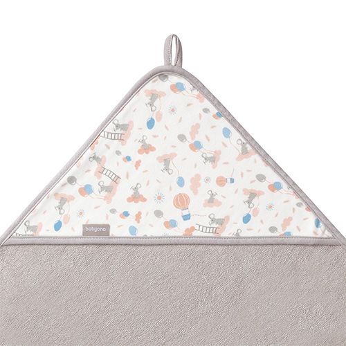 Полотенце с капюшоном Babyono Grey 100x100 см 