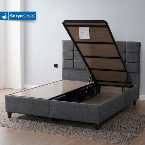 купить Кровать oskar Side Havana Gri 17 (без матраса) В116/Ш+3/Т+10см 140×190 в Кишинёве 