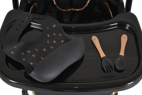 купить Стульчик для кормления Moni Lindo Black в Кишинёве 