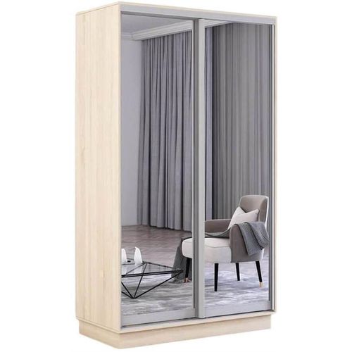 купить Шкаф Mobildor-Lux Раздвижные зеркальные двери Fox (110x60x220H см) Sonoma в Кишинёве 
