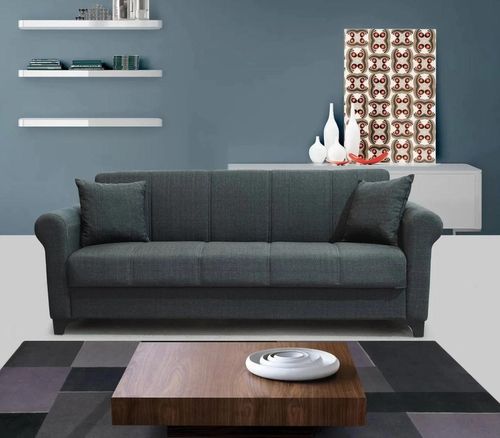 купить Диван Trendy Ares, extensibila cu lada de depozitare, 215x80x80cm, Gri inchis в Кишинёве 