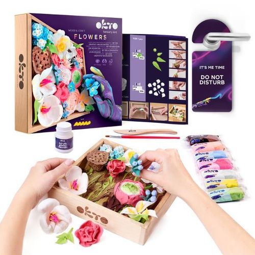 купить Набор для творчества Okto 10014 Set creativ DIY cu plastilină ușoară Flori в Кишинёве 