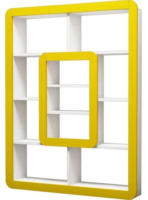 cumpără Raft de birou Trendy Orkide, alb, galben 108x140x21cm, raft de carti în Chișinău 