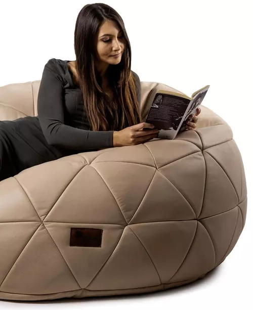 купить Кресло-мешок Because Royal Bej (140x140x50cm) в Кишинёве 