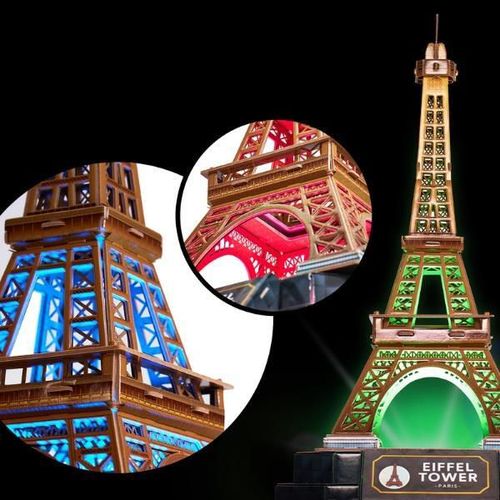 купить Головоломка Cubik Fun L534h 3D Puzzle Turnul Eiffel cu iluminare LED, 51 elemente в Кишинёве 