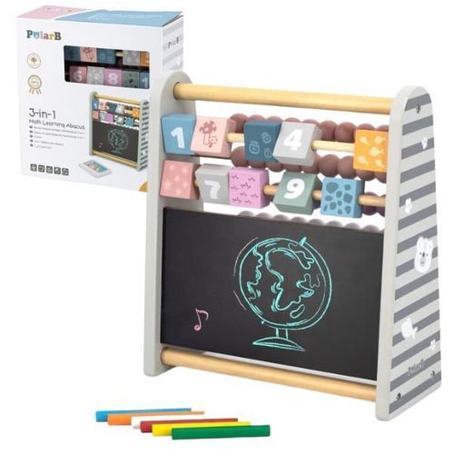 купить Набор для творчества Viga 44086 Tablă de desen și abacus 3în1 в Кишинёве 