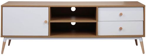 купить Тумба напольная для TV Deco Marani 2 polite 150x40x51H Oak/White в Кишинёве 