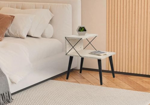 купить Тумбочка Trendy Cross, Travertin Negru, 50x55x40cm в Кишинёве 