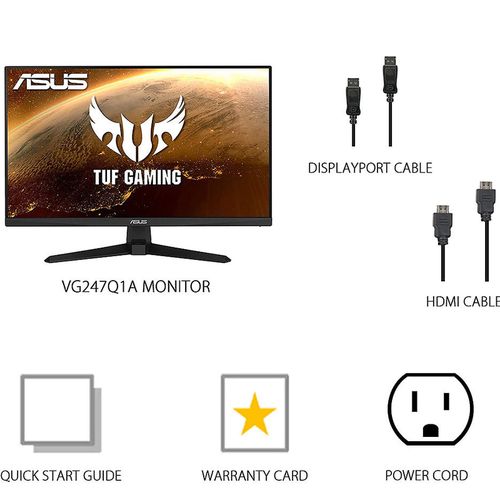 cumpără Monitor 23.8 ASUS TUF Gaming VG247Q1A Gaming Monitor WIDE 16:9, 0.2745, 1ms, 165Hz, FreeSync&Adaptive-Sync, Contrast 3000:1, H:30-180kHz, V:48-144Hz, 1920x1080 Full HD, Speakers 2x2W, 2xHDMI v1.4/Display Port 1.2 (monitor/монитор) în Chișinău 