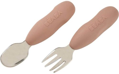 cumpără Seturi pentru hrănire bebelușilor Beaba B913595 Set lingurita/furculita inox Praline în Chișinău 