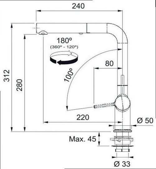 cumpără Chiuvetă bucătărie cu bateria Franke 127.0673.493 Inox MYX 210-45 + Active Twist în Chișinău 