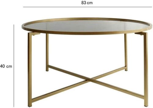 cumpără Măsuţă cafea Trendy Gold Sun S404F, Aur, fum 83x40x83cm în Chișinău 