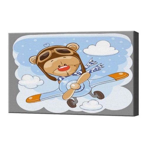 купить Картина по номерам Art Gallery CX4871 20x30cm Ursulet-aviator в Кишинёве 