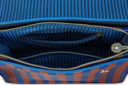 купить Сумка плечевая Pip Studio 51.273.421 Frances Cross Body Bag Medium Stripe Blue 25x9x21.5cm Blue в Кишинёве 