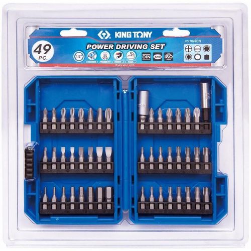 cumpără Set de tubulare, bite, duze King Tony 1049CQ biți și accesorii, 49 buc. în Chișinău 