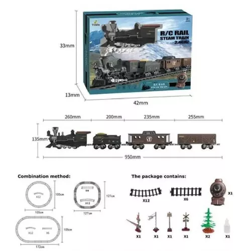 cumpără Mașină Richi (24627) Cale ferata cu tren pe baterii, cu sunete si lumini (8K) în Chișinău 
