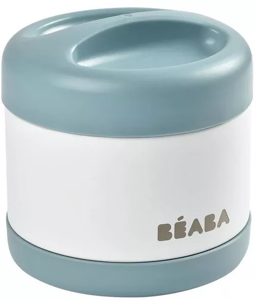 купить Термос для пищи Beaba B912909 White/Blue 500ml в Кишинёве 