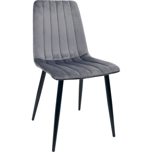 купить Стул Deco DC-90P N20 Catifea Grey+Black Legs в Кишинёве 