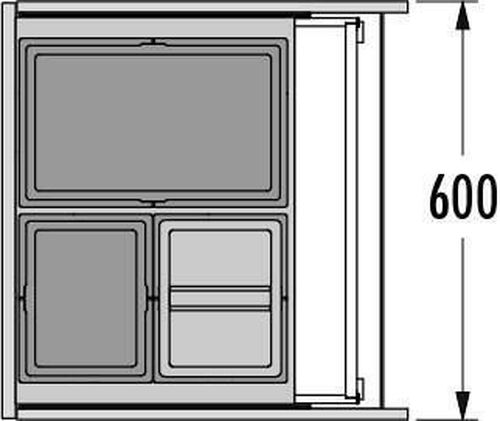 cumpără Feronerie pentru mobilă Hailo 3631691 Triple XL 600 28/13/13/D în Chișinău 