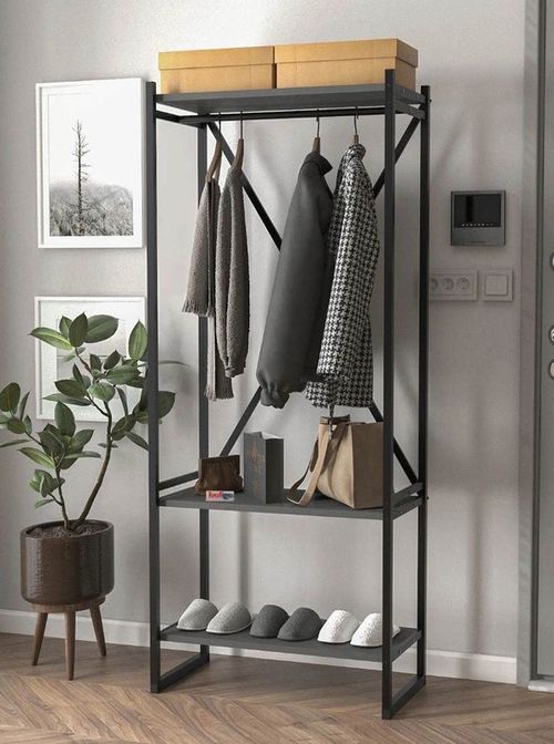 cumpără Cuier pentru haine Nex Home Antreu, 66x35x160 cm, Antracit (21-15-08) în Chișinău 