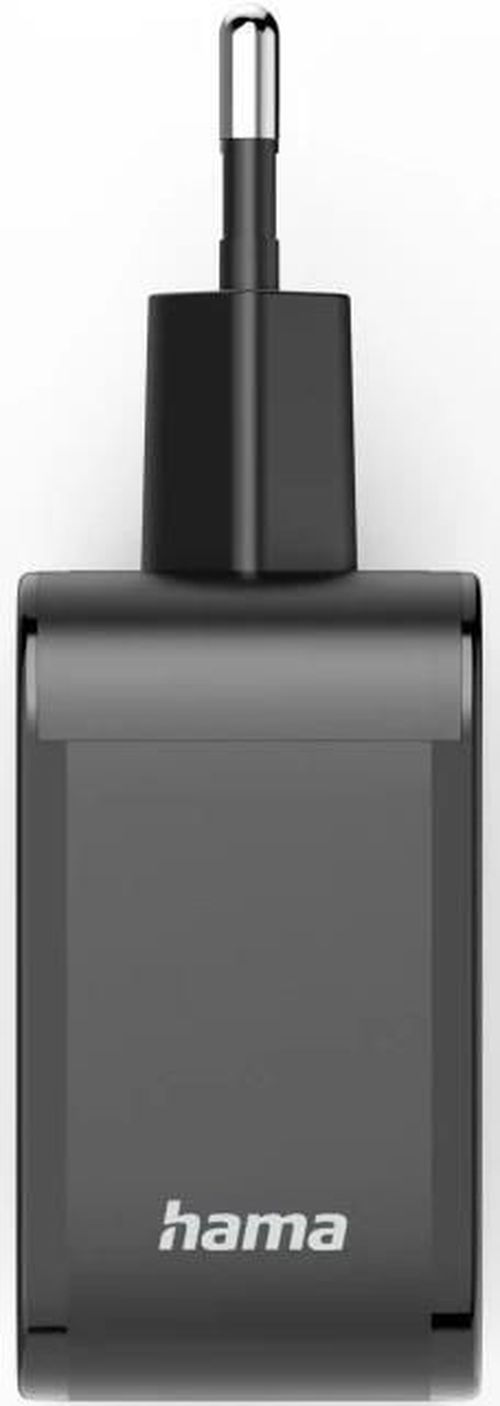 купить Зарядное устройство сетевое Hama 201961 Fast Charger, 2x USB-C PD, 1x USB-A QC, 65W, black в Кишинёве 
