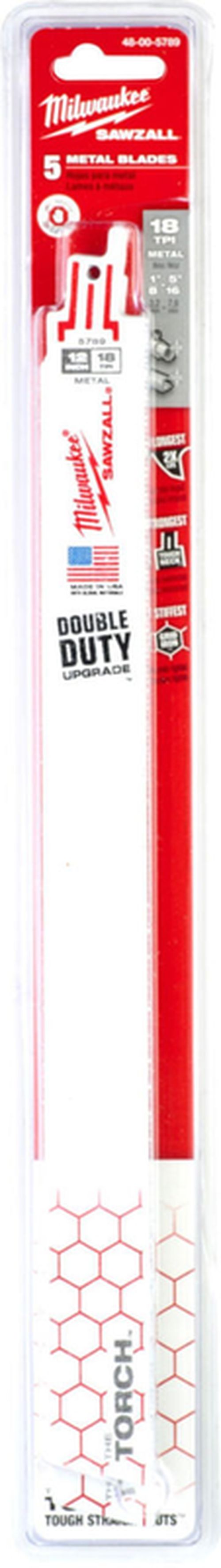 cumpără Accesoriu pentru fierăstrăie Milwaukee 48475714 THE TORCH Panza sabie, metal, 300mm, 10Tpi, 5bc în Chișinău 