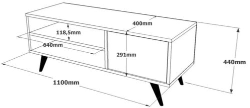 купить Тумба напольная для TV Trendy CD1-A 110x44x40cm в Кишинёве 