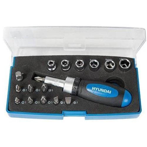 cumpără Set de tubulare, bite, duze Hyundai HY-40215 Set chei clichet cu biti si tubulare (17buc) în Chișinău 