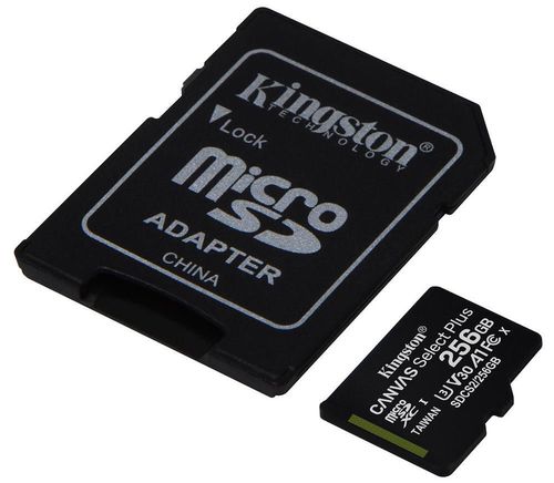 cumpără Card de memorie flash Kingston SDCS2/256GB, microSD Class10 UHS-I + SD adapter, Canvas Select Plus în Chișinău 