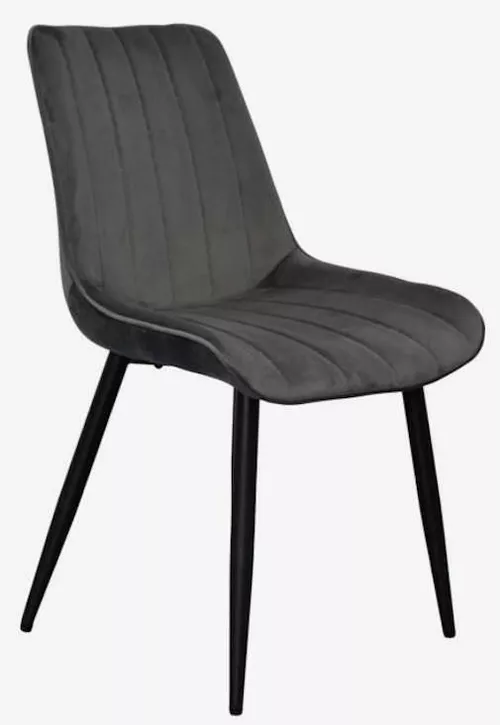 купить Комплект стол и стулья Evelin di Costacurta стол DT-404-3B + 3 стула YTC-055B Bluvel-14 (Dark grey) в Кишинёве 