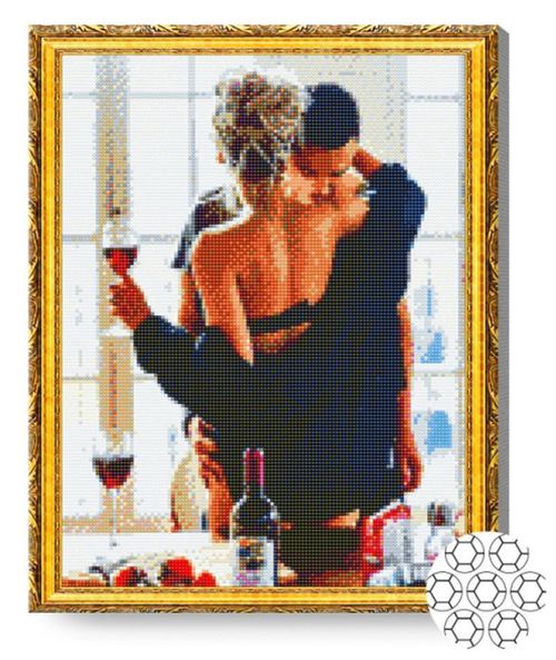 купить Картина по номерам Art Gallery GA83210 Mozaic cu diamante 40x50cm Intalnirea senzuala в Кишинёве 