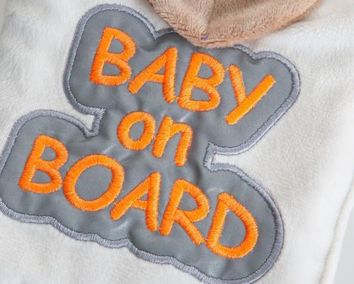 купить Аксессуар для автомобиля BabyJem 875 Jucarie de plus Baby On Board Maro deschis в Кишинёве 