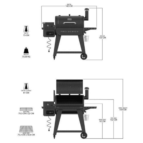 купить Коптильня для мяса Pit Boss Afumatoare 850 Pro Series Wifi Pellet (10831) в Кишинёве 