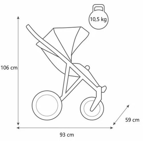 купить Детская коляска Kunert Carucior 2in1 Mata Grey 09C в Кишинёве 