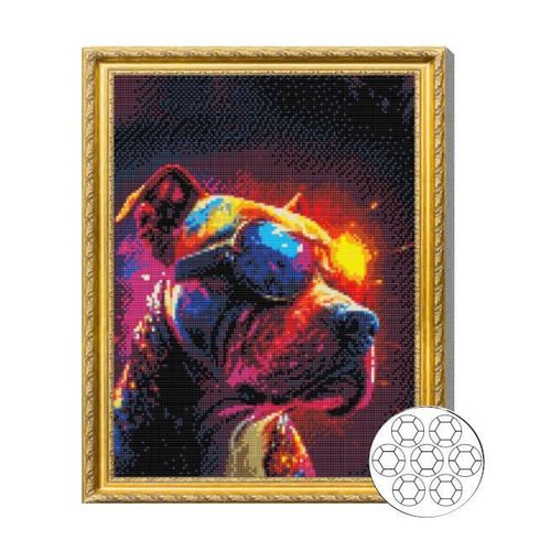 купить Картина по номерам Art Gallery GA84505 Mozaic cu diamante 40x50cm Catel cool в Кишинёве 