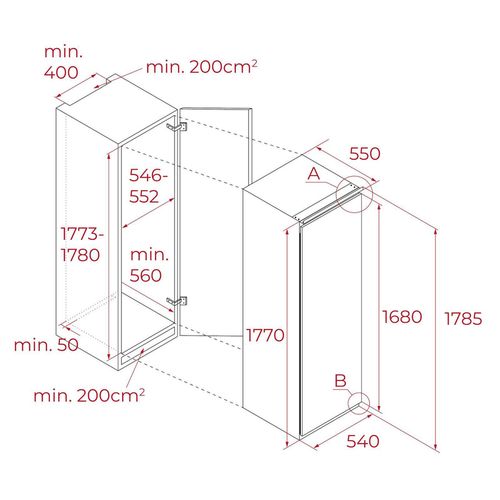 купить Встраиваемый холодильник Teka RSL 73385 FI в Кишинёве 