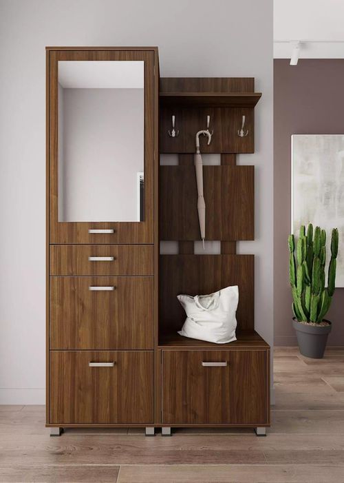 купить Полка для обуви Fabrik Home №04 Пенал-обувница орех каменный в Кишинёве 