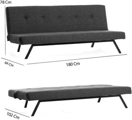 купить Диван Trendy Zola Gri inchis, extensibila (3 locuri) в Кишинёве 