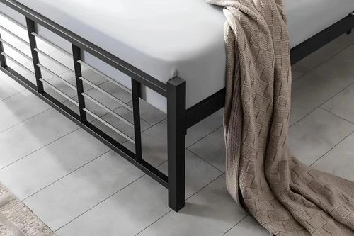 купить Кровать Evger K-01 140x200cm Black (без матраса) в Кишинёве 