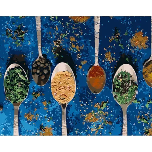 cumpără Tablou pe numere Strateg R16 /27 (GS1340)(55574) Condimente, 40x50 cm în Chișinău 