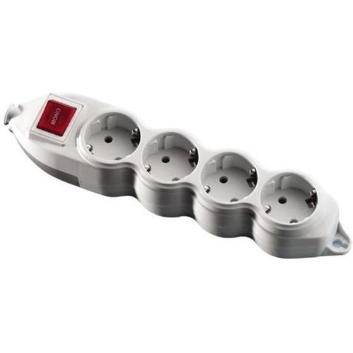 купить Розетка электрическая Mono Electric Групповая розетка 4P с белым выключателем Orion в Кишинёве 