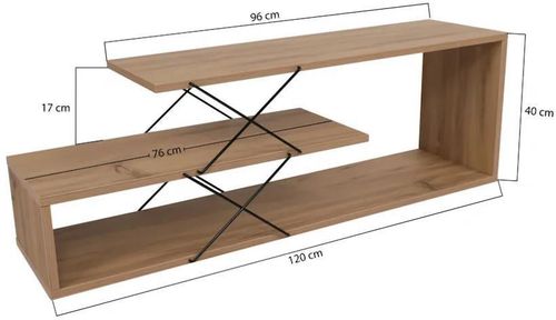 купить Тумба напольная для TV Trendy Zigzag, Stejar 120x40x30cm в Кишинёве 